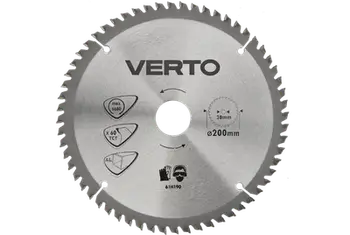 Teh sharre Verto 61H190, 200x30mm 60 dhëmbë, për alumin
