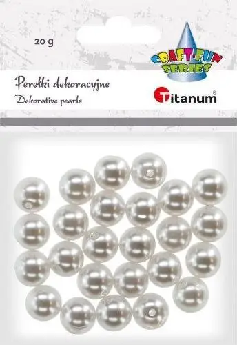 Rruaza plastike Hasta Pearls, 12mm, 20g, të bardha