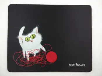 Mousepad Serioux MSP01, sipërfaqe tekstile, bazë gome, i zi