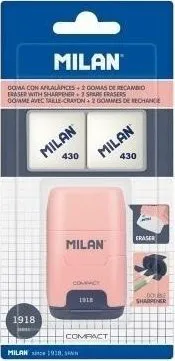 Mprehëse me gomë Milan Compact 1918, 2 goma rezervë, rozë - 1