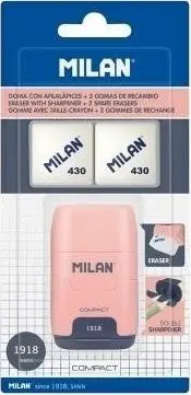 Mprehëse me gomë Milan Compact 1918, 2 goma rezervë, rozë