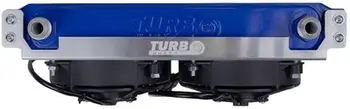 Ftohës vaji TurboWorks Race, 15 rreshta, 2 ventilatorë 5", blu