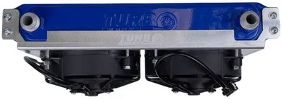 Ftohës vaji TurboWorks Race 19 Row, dy ventilatorë 5", alumini, blu - 1