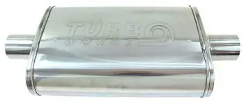 Muffler qendror TurboWorks LT 409SS, diametër 89mm, gjatësi 355mm, argjendtë