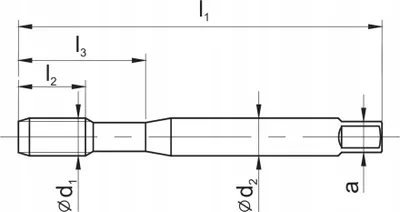 Çekiç fileti FANAR TAPS M30 NGMM/1 DIN-352D, HSS, metal - 2