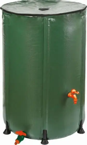 Fuçi uji shiu Ramp Rainwater Barrel, 250L, e palosshme, e gjelbër