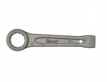 Çelës goditës unazor GEKO 24, 12 pika, 24mm, metalik gri