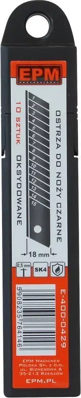 Tehe zëvendësuese EPM Blades, 18mm, set 10 copë, të zeza