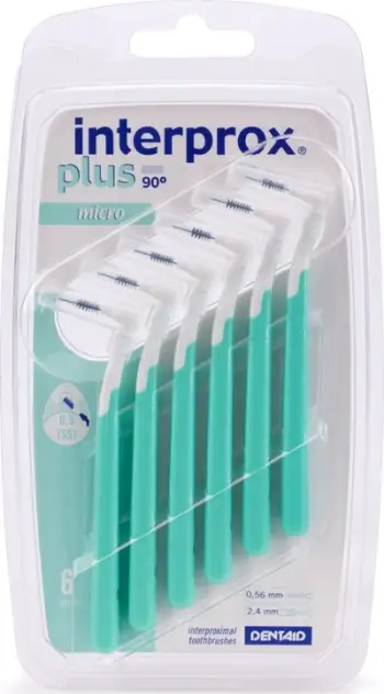 Furça ndërdentare Vitis Interprox Plus Micro 0.9mm, set 6 copë, jeshile