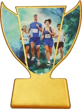 Kupa sportive Victoria Sport Metal Trophy Running, metal, e artë