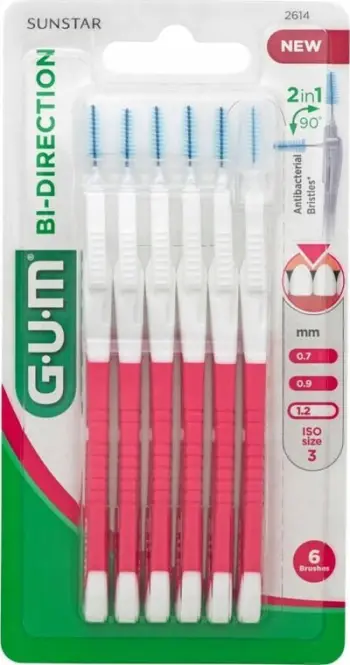 Furça ndërdhëmbëshe Gum Bi-direction Scovol Fine, set me disa copë, e hollë