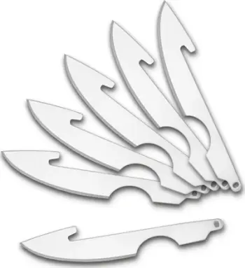 Tehe zëvendësuese Outdoor Edge Razor Caping, 7.6 cm, set 6 copë, argjendtë