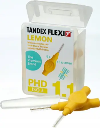 Furça ndërdentare Tandex Flexi Yellow Fine, 0.70mm, set 6 copë, e verdhë