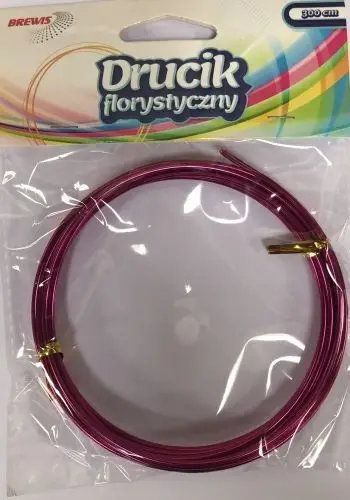 Tela florale Brewis Floristry Wires, 3m, 2mm, rozë