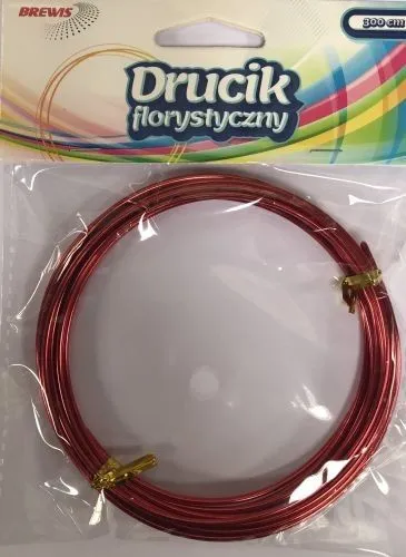 Tela floristik Brewis, 3m, 2mm, i kuq - 1