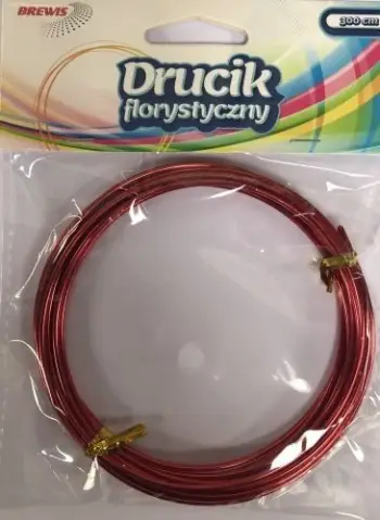 Tela floristik Brewis, 3m, 2mm, i kuq