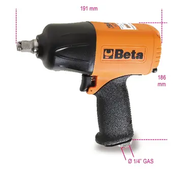 Çelës goditës pneumatik Beta Tools 1927P, 6.2 bar, 1/2", portokalli e zezë