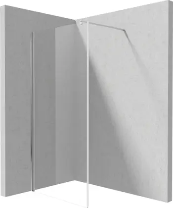 Mur dushi Deante Kerria, walk in, 100 cm, krom