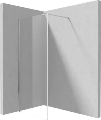 Mur dushi Deante Kerria Walk In, 90 cm, xham 6 mm, krom