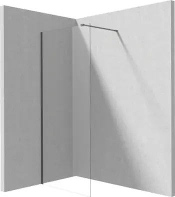 Mur dushi walk in PRIZMA KTJ_D37P, 70 cm, xham 6 mm, titanium