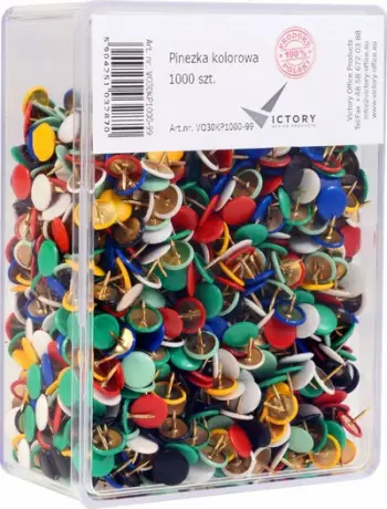Kunja tapeti Victory Office Products 30KP1000-99, 1000 copë, shumëngjyrëshe