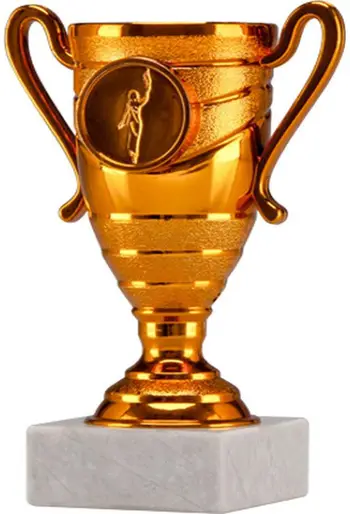 Kupë dekorative Tryumf CUP 9037/B, për gara dhe evente, ngjyrë ari