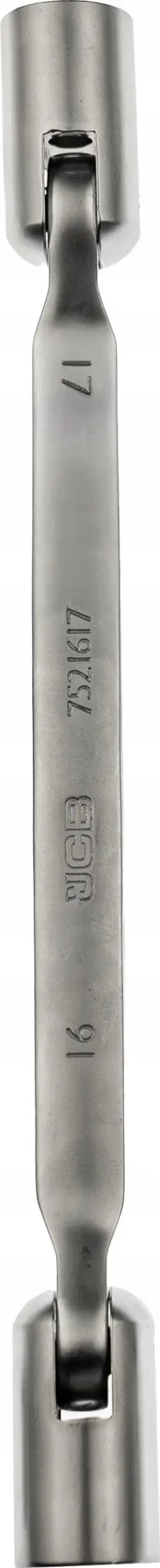 Çelës i artikuluar JCB, 17-19mm, 12 faqe, çelik Cr-V