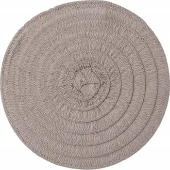 Nape tavoline Secret de Gourmet Olivia, rrumbullake Ø 38 cm, gri