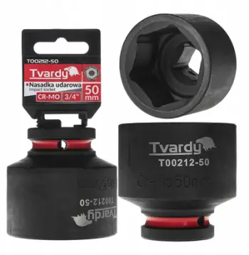 Nasadë goditëse Tvardy T00212-50, 3/4", 50mm, Cr-Mo, e zezë