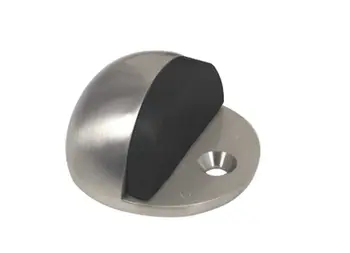 Ndalesë dere Metal-bud Screw-on Door Stopper Limit, montim me vidë, nikeli i furçuar