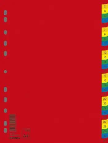 Ndarës dosjesh Donau 1 31 PP A4, 230x297mm, gri