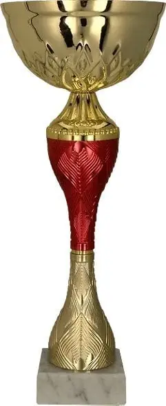 Kupë metalike trofe, 23cm, diametër 80mm, e artë e kuqe, 9270F