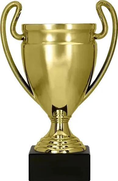 Kupë plastike dekorative Gold 8379A, 19cm, diametër 80mm, e artë - 1