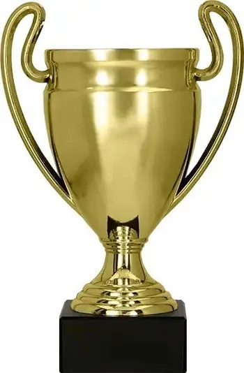 Kupë plastike dekorative Gold 8379A, 19cm, diametër 80mm, e artë