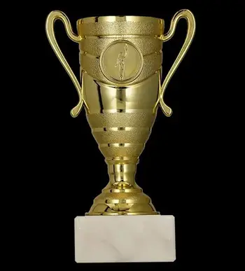 Kupë plastike dekorative T-M 9274C, 13cm, ngjyrë ari