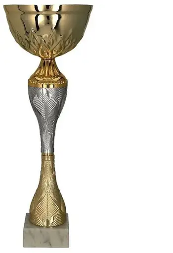 Kupë trofe metalike 9266F, 23cm, diametër 80mm, artë argjendtë
