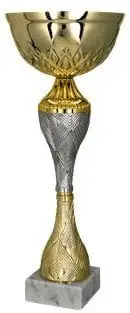 Kupë trofe metalike 9266G, 21.5cm, diametër 80mm, ari argjend