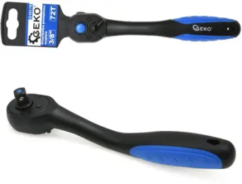 Çelës me koka Geko G10176, 3/8", 72 dhëmbë, i zi