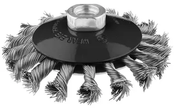 Furçë disk teli INOX M14, 100mm, tela të përdredhura