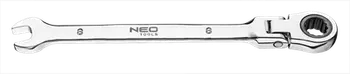 Çelës kombinim me raketë Neo 09-056, 27mm, me nyje, argjendtë