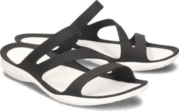 Sandale për femra Crocs Swiftwater W 203998, materiale Croslite, kundër rrëshqitjes, të zeza të bardha