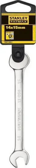 Çelës i hapur Stanley Double Open-End, 14x15mm, metalik