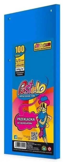 Ndarës për dosje Pastello IT220, format 1/3 A4, ngjyrë blu