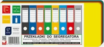 Ndarës për klasor Mix, 240x105mm, set 50 copë, shumëngjyrësh