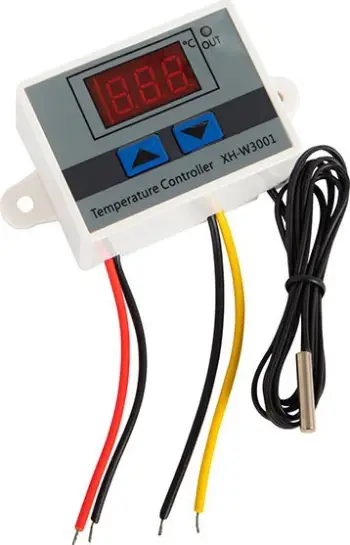 Termostat digjital me sondë, rregullator temperature 230V, ekran LCD, i bardhë