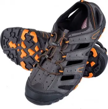 Sandale trekking për meshkuj Lahti Pro TREKKING SANDALS, nr 45, gri zi portokalli