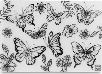Nënshtrat ngjyrosës Funny Mat Butterflies, për fëmijë, shumëngjyrësh