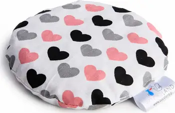 Termofor me bërthama qershie Bocioland Pastel Hearts, 180g, pambuk, me zemra shumëngjyrëshe