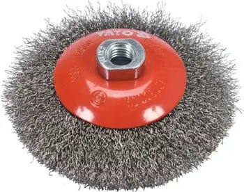 Furçë disqe Yato YT-47612, 125mm, tel çeliku inox, M14