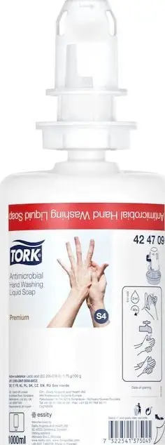 Sapun antibakterial Tork 424709, i lëngshëm, 1L, transparent